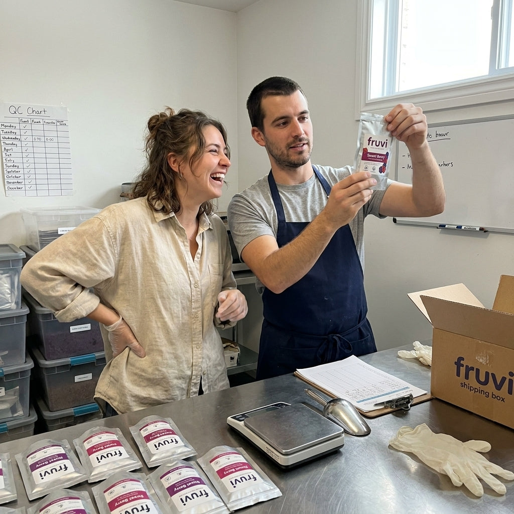 Paul, fruvi founder, in our Mascouche facility
